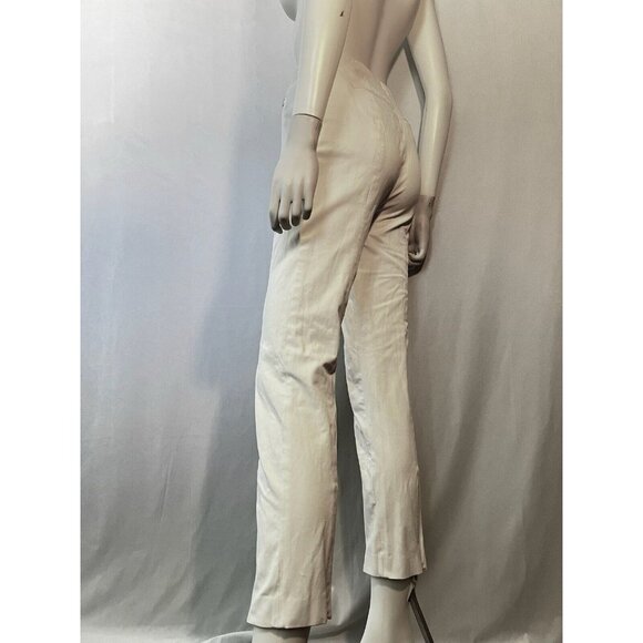 THE SCRIPT Women'ss Pants Chino White Straight Fit Size 2 - Picture 5 of 16